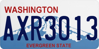 WA license plate AXR3013