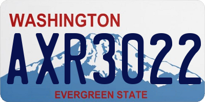 WA license plate AXR3022
