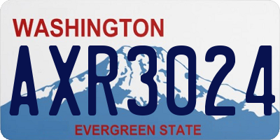 WA license plate AXR3024