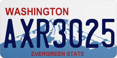 WA license plate AXR3025