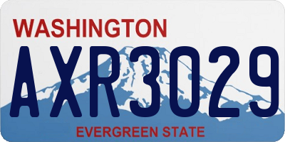 WA license plate AXR3029