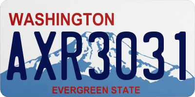 WA license plate AXR3031
