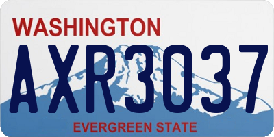 WA license plate AXR3037