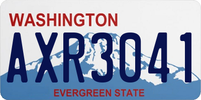WA license plate AXR3041