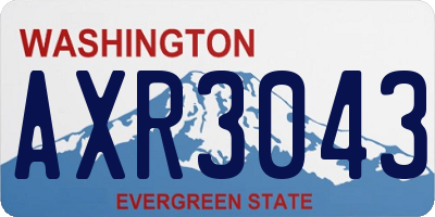WA license plate AXR3043