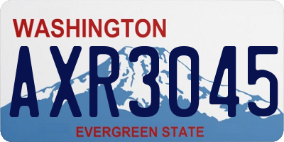 WA license plate AXR3045