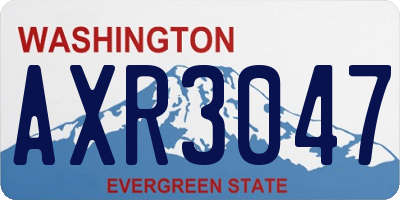 WA license plate AXR3047