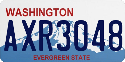 WA license plate AXR3048