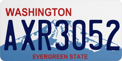 WA license plate AXR3052