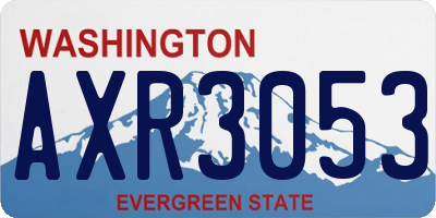 WA license plate AXR3053