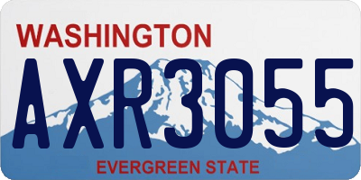 WA license plate AXR3055