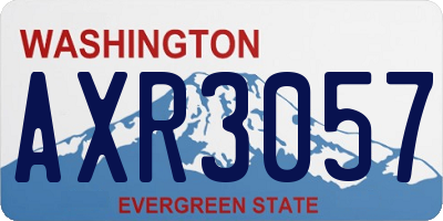 WA license plate AXR3057