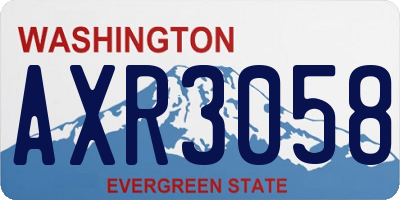 WA license plate AXR3058