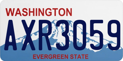 WA license plate AXR3059