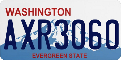 WA license plate AXR3060