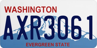 WA license plate AXR3061