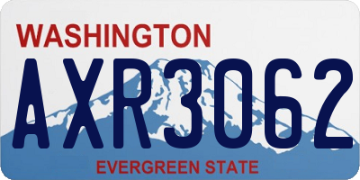 WA license plate AXR3062