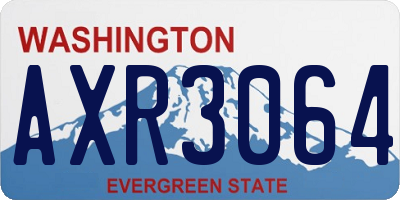 WA license plate AXR3064