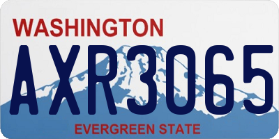 WA license plate AXR3065