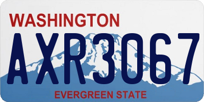 WA license plate AXR3067
