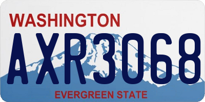 WA license plate AXR3068