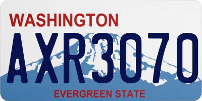 WA license plate AXR3070