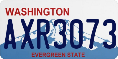 WA license plate AXR3073