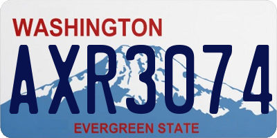 WA license plate AXR3074