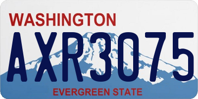WA license plate AXR3075