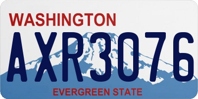 WA license plate AXR3076