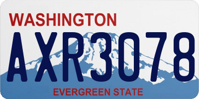 WA license plate AXR3078