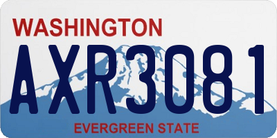 WA license plate AXR3081