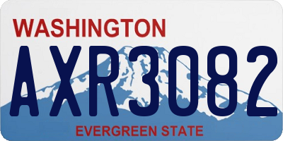 WA license plate AXR3082