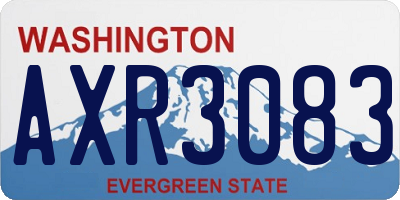 WA license plate AXR3083
