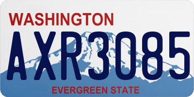 WA license plate AXR3085
