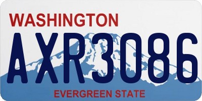WA license plate AXR3086