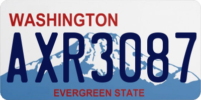 WA license plate AXR3087