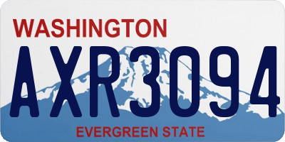 WA license plate AXR3094