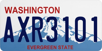 WA license plate AXR3101