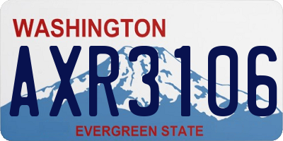 WA license plate AXR3106