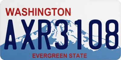 WA license plate AXR3108