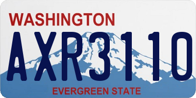 WA license plate AXR3110