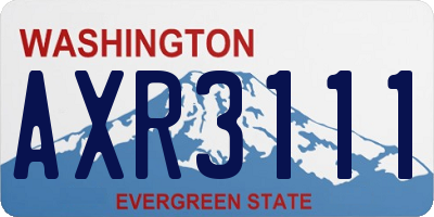 WA license plate AXR3111
