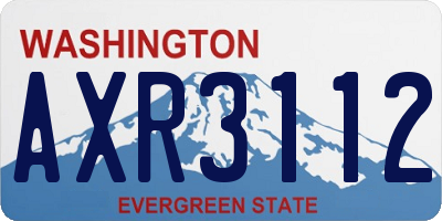 WA license plate AXR3112