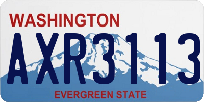 WA license plate AXR3113