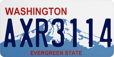 WA license plate AXR3114