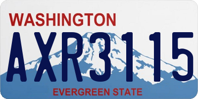 WA license plate AXR3115