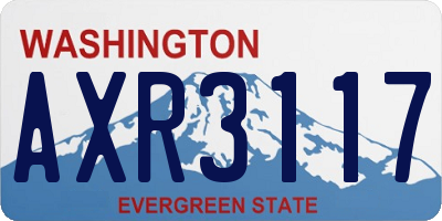 WA license plate AXR3117