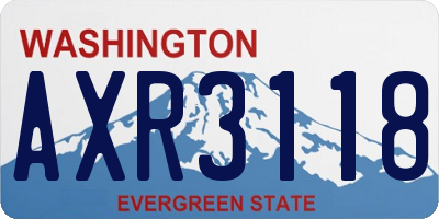 WA license plate AXR3118