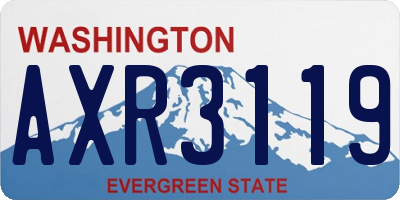 WA license plate AXR3119